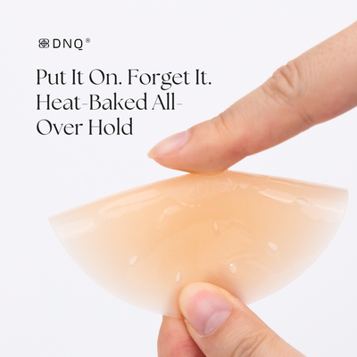 SureHold adhesive nipple cover with a heat-baked all-over hold