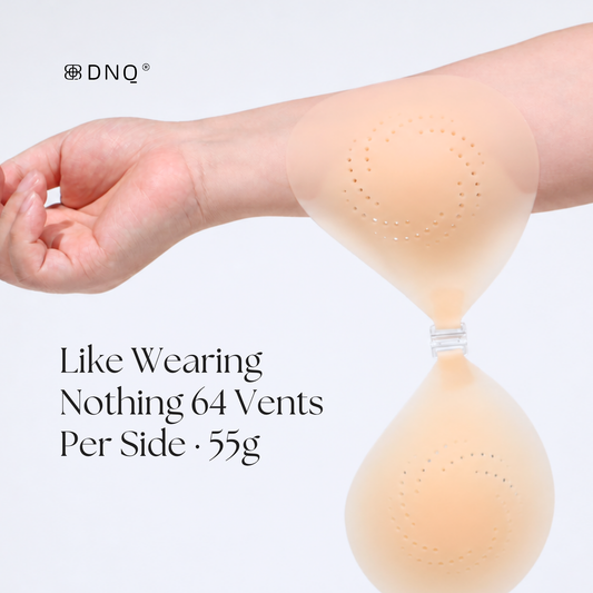 Mist ultra-thin breathable silicone bra, 64 vents per side, 55g