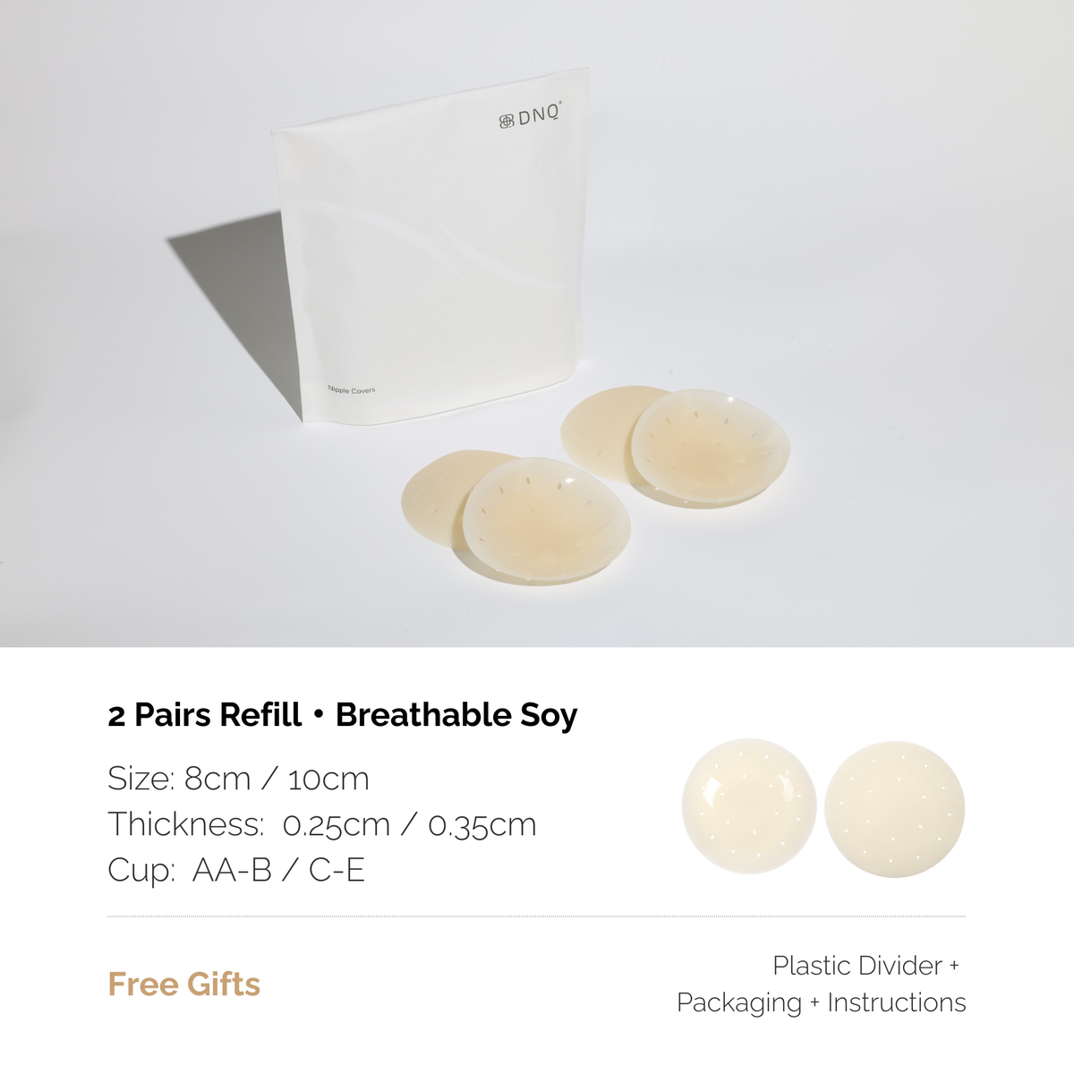 Zero · Non-Adhesive Nipple Covers, Medical-Grade Silicone, Reusable