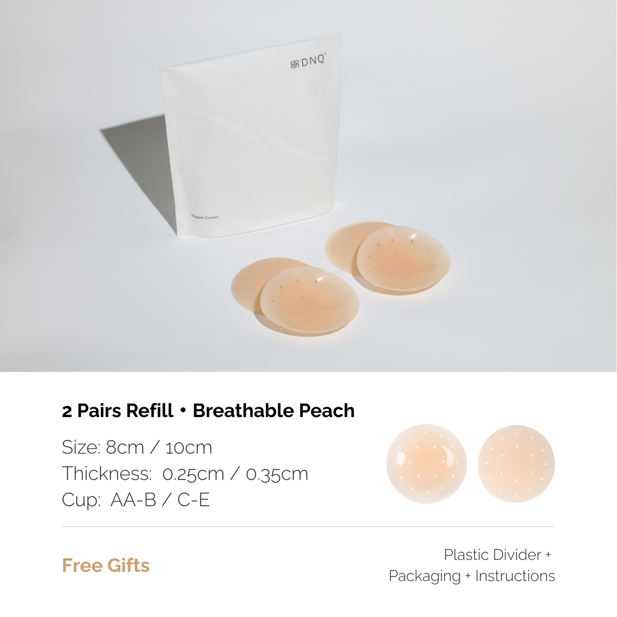 Zero · Non-Adhesive Nipple Covers, Medical-Grade Silicone, Reusable