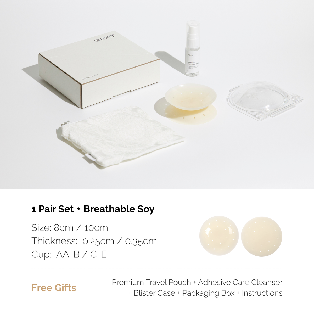 Zero · Non-Adhesive Nipple Covers, Medical-Grade Silicone, Reusable