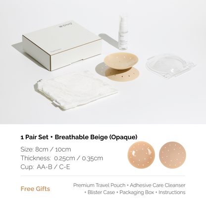 Zero · Non-Adhesive Nipple Covers, Medical-Grade Silicone, Reusable