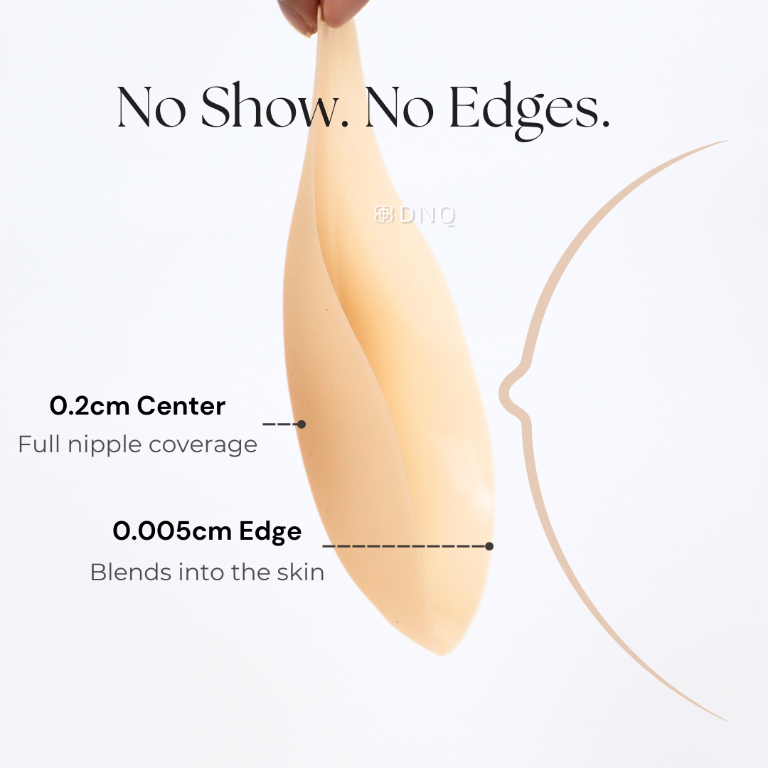 LiteLift · Ultra-Thin Lift Nipple Covers, Natural 1-2cm Lift, Invisible Edge