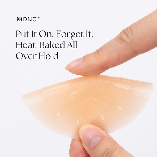 SureHold adhesive nipple cover with a heat-baked all-over hold