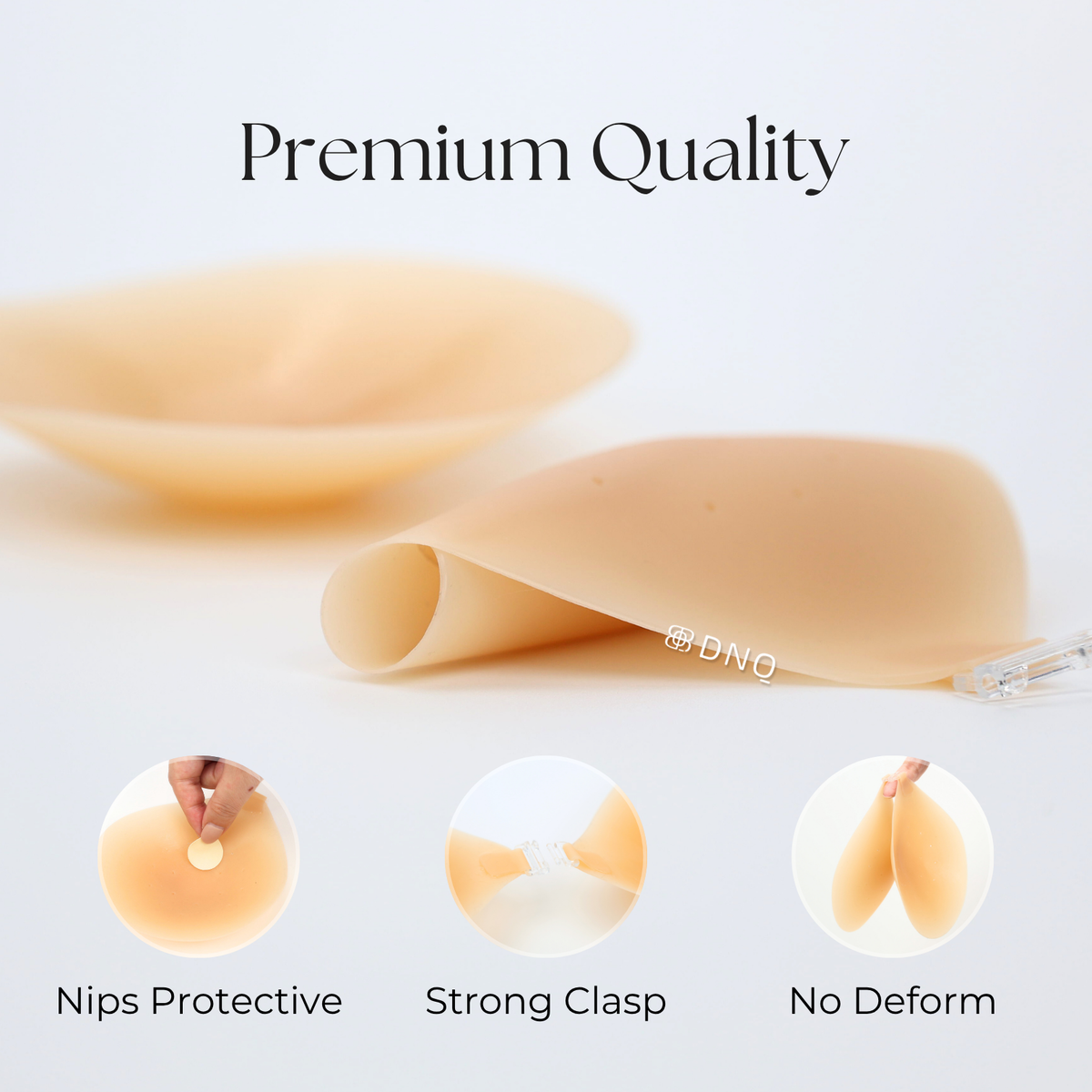 Premium quality — nipple-protective dome, strong clasp and a cup that holds its shape