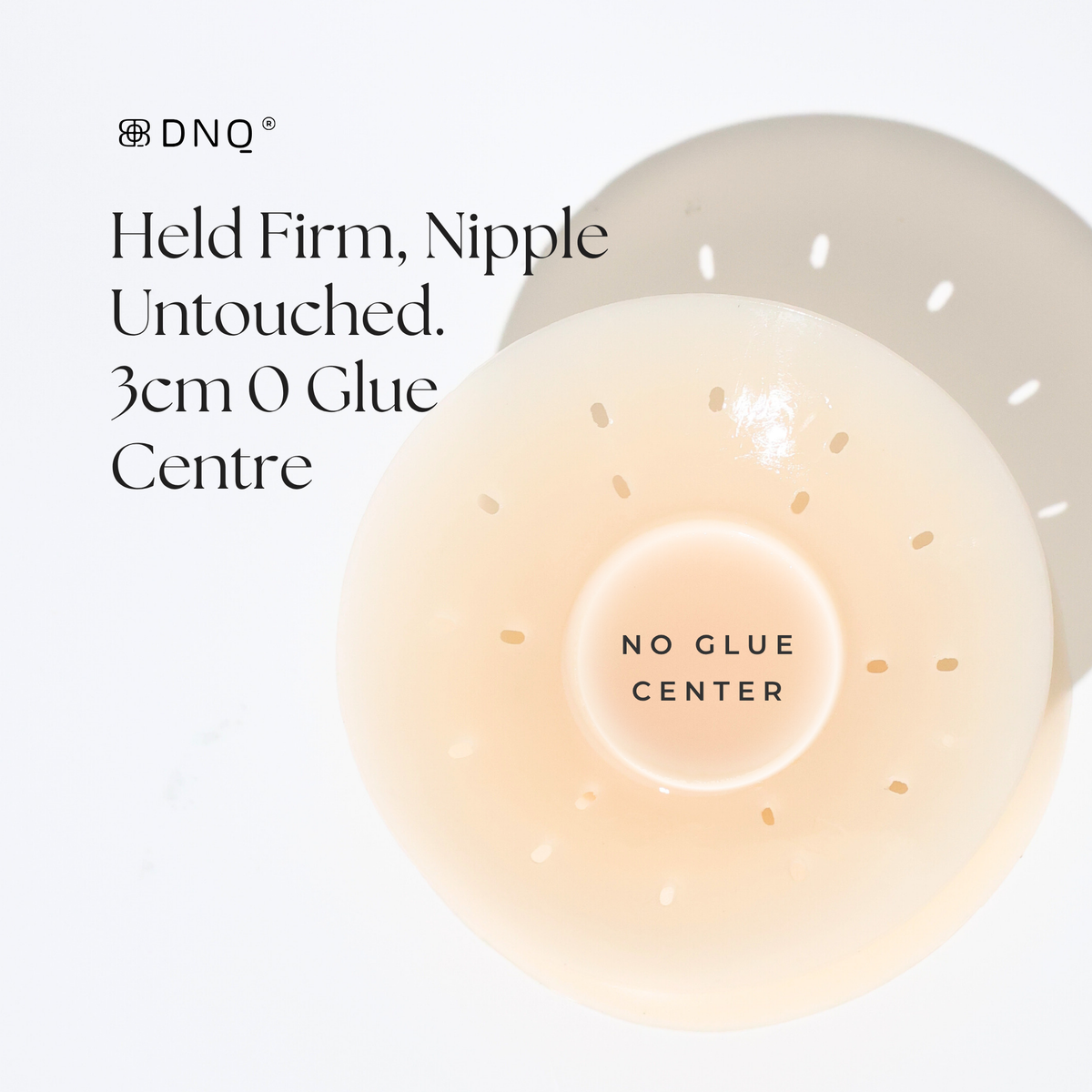 Canopy nipple cover held firm with a 3cm glue-free centre over the nipple