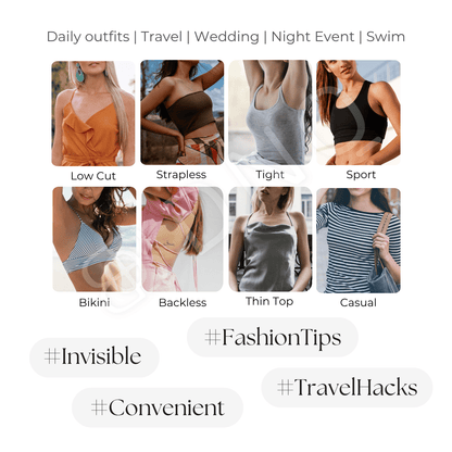 Mist worn under low-cut, strapless, backless, sheer and other outfits