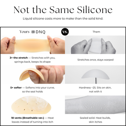 Not the same silicone — Zero's liquid silicone compared with ordinary solid silicone